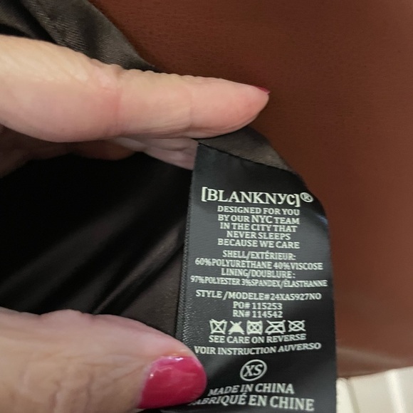 Blank NYC Two Tone Leather Moto Jacket Size XS - Picture 6 of 6